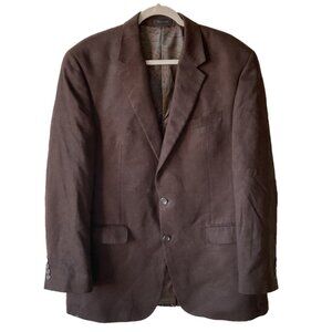 Lauren Ralph Lauren Suede Brown Sport Coat Paisley Lining Professor Preppy | 42L